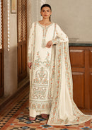 AFROZEH-3PC DHANAK EMBROIDERED SHIRT WITH DHANAK EMB SHAWL AND TROUSER-BIC-5208