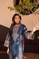 BATIK-3PC DHANAK SEQUENCE EMBROIDERED SHIRT WITH COUTRAI PRINTED SHAWL & DHANAK EMB TOUSER-BIC-4179