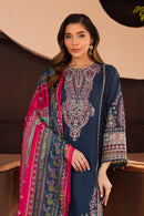 BATIK-3PC DHANAK SEQUENCE EMBROIDERED SHIRT WITH COUTRAI PRINTED SHAWL & DHANAK EMB TOUSER-BIC-4179
