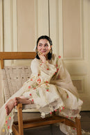 MARYAM HUSSAIN-3PC LAWN HEAVY EMBROIDERED SHIRT WITH ORGANZA EMB DUPATTA AND TROUSER-BIC-4903