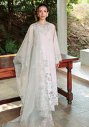 CROSS STITCH-3PC LAWN LASERWORK EMBROIDERED SHIRT WITH ORGANZA EMB DUPATTA AND TROUSER-BIC-4904
