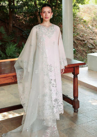 CROSS STITCH-3PC LAWN LASERWORK EMBROIDERED SHIRT WITH ORGANZA EMB DUPATTA AND TROUSER-BIC-4904