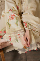 MARYAM HUSSAIN-3PC LAWN HEAVY EMBROIDERED SHIRT WITH ORGANZA EMB DUPATTA AND TROUSER-BIC-4903