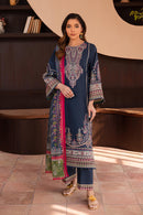 BATIK-3PC DHANAK SEQUENCE EMBROIDERED SHIRT WITH COUTRAI PRINTED SHAWL & DHANAK EMB TOUSER-BIC-4179