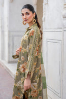 BAROUQE-3PC KARANDI PRINTED SHIRT WITH KARANDI PRINTED DUPATTA AND TROUSER-BIC-2579