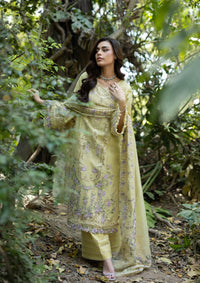 ELAF-3PC LAWN EMBROIDERED SHIRT WITH SILK PRINTED EMB DUPATTA AND TROUSER-BIC-4912