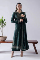 ASIM JOFA-3PC DHANAK EMBROIDERED SHIRT WITH DHANAK EMBROIDERED SHAWL & TROUSER-BIC-