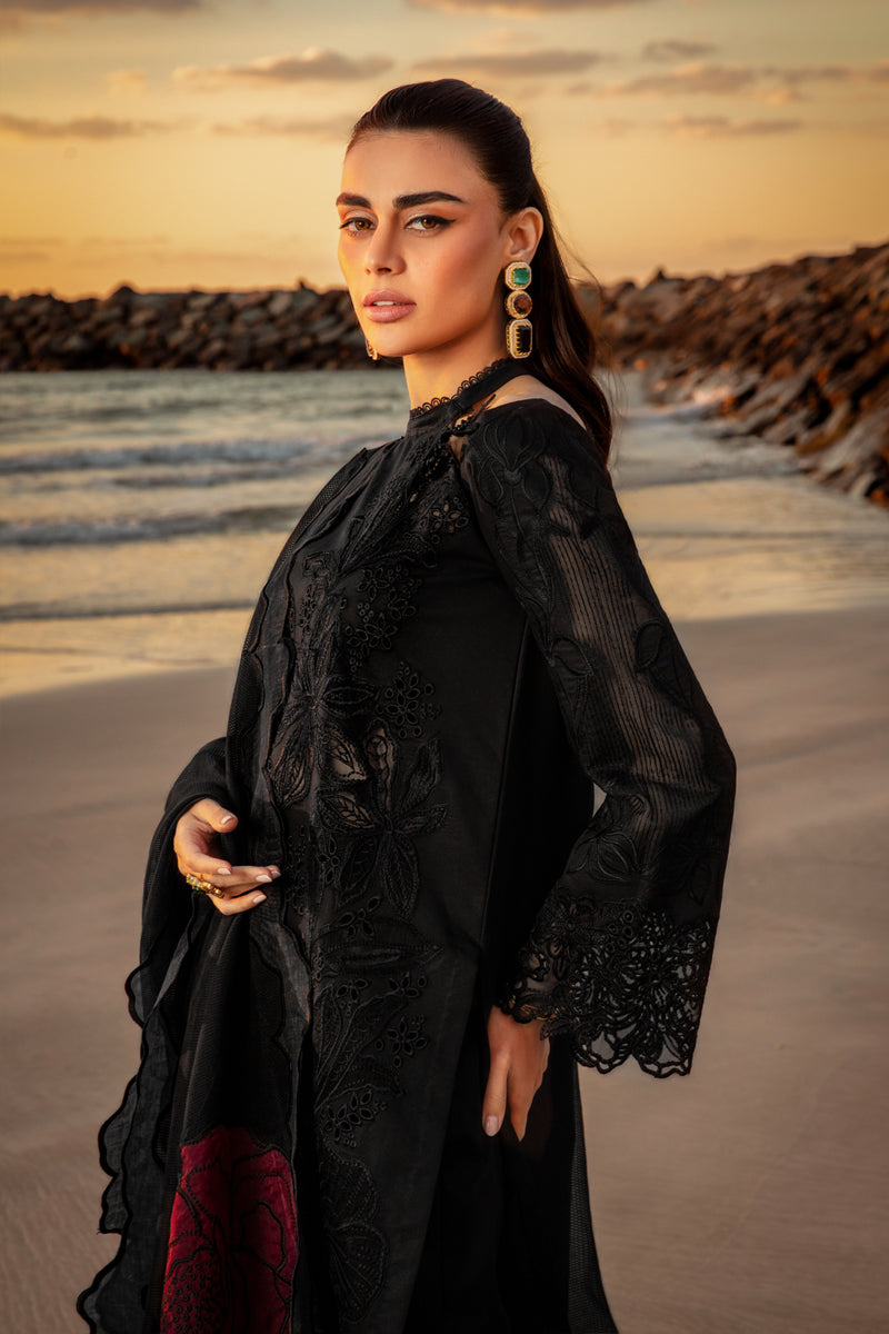 RANG RASIYA-3PC LAWN LASER WORK EMB SHIRT WITH ORGANZA EMBROIDERED DUAPATTA AND TROUSER-BIC-4544