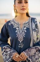 SERAN-3PC LAWN EMBROIDERED SHIRT WITH CHIFFON PRINT DUPATTA AND EMB TROUSER-BIC-4845