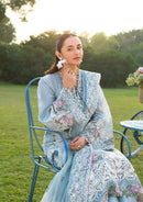 ELAF-3PC DHANAK EMBROIDERED SHIRT WITH DHANAK EMBROIDERED SHAWL AND TROUSER-BIC-5242