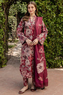 BAROQUE-3PC KHADDAR PRINTED SHIRT WITH KHADDAR PRINTED DUPATTA AND PRINT TROUSER-BIC-2645