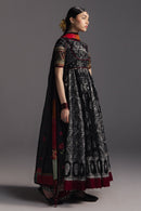 ZARA SHAH JAHAN-3PC DIGITAL PRINTED FROCK WITH SILK PRINTED DUPATTA & DYED TROUSER-BIC-066