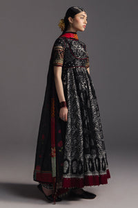 ZARA SHAH JAHAN-3PC DIGITAL PRINTED FROCK WITH SILK PRINTED DUPATTA & DYED TROUSER-BIC-066