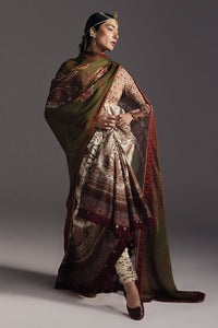 ZARA SHAH JAHAN-3PC DIGITAL PRINTED FROCK WITH SILK PRINTED DUPATTA & DYED TROUSER-BIC-068