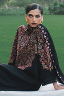 ZARA SHAHJAHAN-3PC DHANAK EMBROIDERED SHIRT WITH DHANAK EMBROIDERED SHAWL AND TROUSER-BIC-5289
