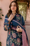 BAROQUE-3PC KHADDAR PRINTED SHIRT WITH KHADDAR PRINTED DUPATTA AND PRINT TROUSER-BIC-2647