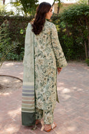BAROQUE-3PC KHADDAR PRINTED SHIRT WITH KHADDAR PRINTED DUPATTA AND PRINT TROUSER-BIC-2643