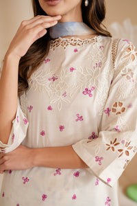 IZNIK-3PC LAWN PRINTED EMB SHIRT WITH SILK PRINTED DUPATTA AND PRINTED TROUSER-BIC-052