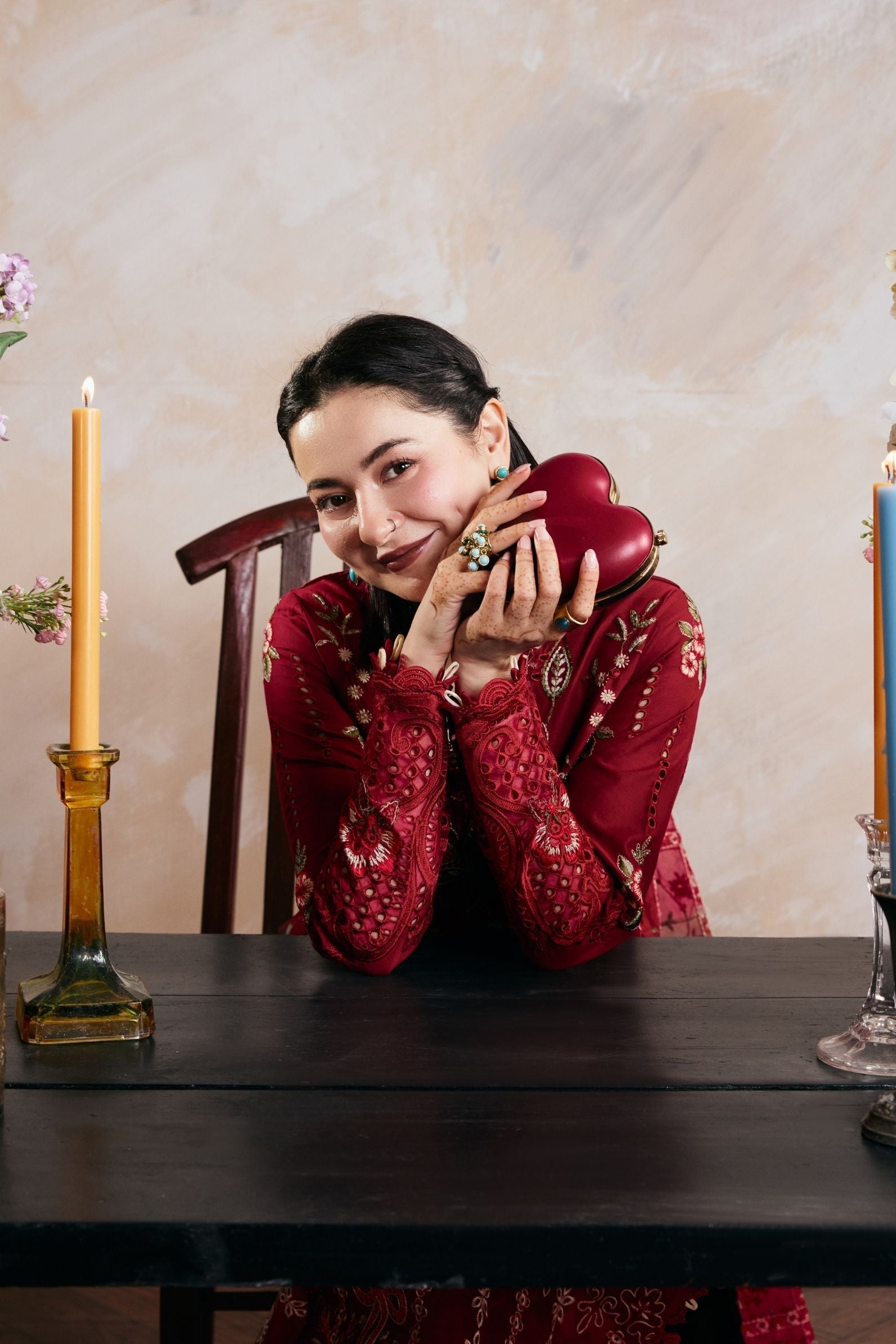 MARYAM HUSSAIN-3PC LAWN HEAVY EMBROIDERED SHIRT WITH KHADDI NET EMB DUPATTA AND TROUSER-BIC-4898