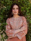 BATIK-2PIECE LAWN SEQUIN EMB SHIRT WITH LAWN EMB SLEEVES-BIC-238