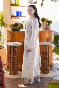 QALAMQAR-3PC LAWN EMBROIDERED SHIRT WITH CHIFFOON PRINT DUPATTA AND EMB TROUSER-BIC-4652