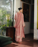 ZIVA-3PC RAW SILK EMBROIDERED SHIRT WITH SILK EMBROIDERED DUPATTA AND EMB TROUSER-BIC-5141