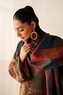 BAROQUE-3PC KHADDAR PRINTED SHIRT WITH KHADDAR PRINTED DUPATTA AND PRINTED TROUSER-BIC-2661