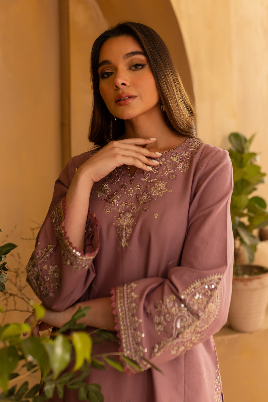 BATIK-2PC SEQUIN LAWN EMBROIDERED SHIRT WITH SEQUIN LAWN EMBROIDERED TROUSER-BIC-3470