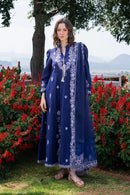 GARNET-3PC LAWN EMBROIDERED SHIRT WITH KHADDI NET EMB DUPATTA AND TROUSER-BIC-4844