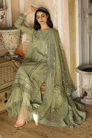 SOBIA NAZIR-3PC LAWN SEQUIN HEAVY EMBROIDERED SHIRT WITH ORGANZA EMBROIDERED DUPATTA & TROUSER-BIC-4526