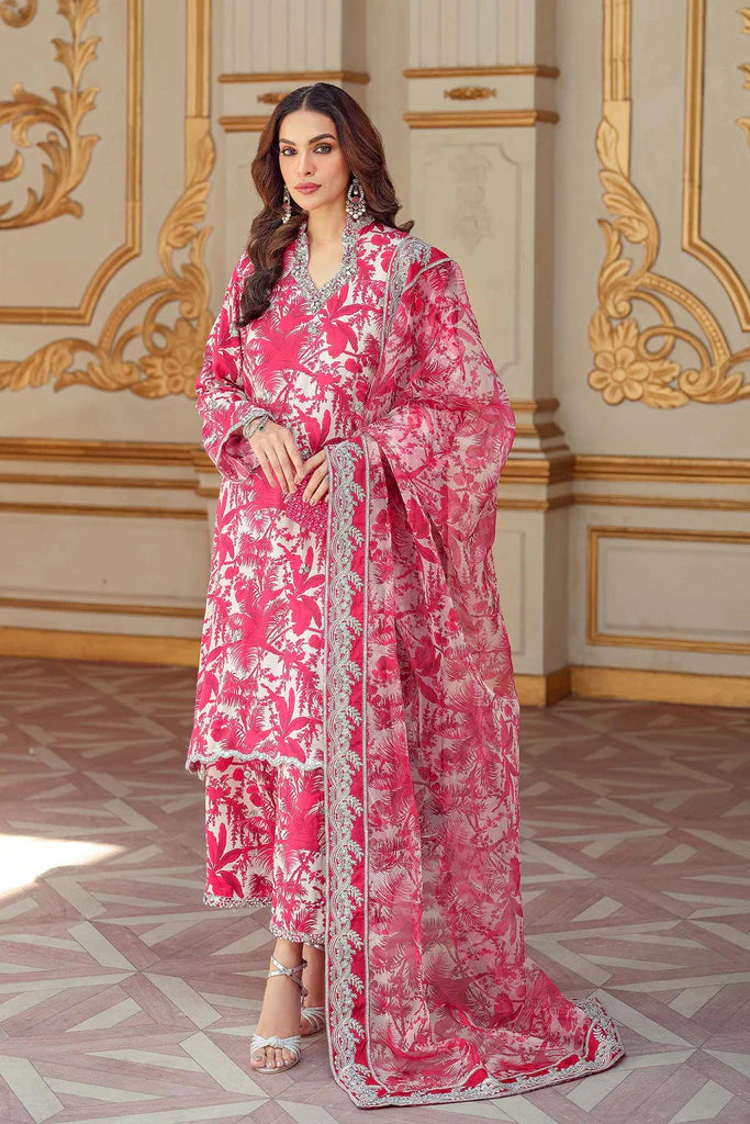CHARIZMA-3PC KARANDI PRINTED SHIRT WITH KARANDI PRINTED DUPATTA AND TROUSER-BIC-2580