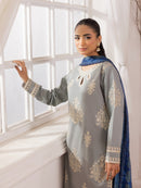 MOHAGNI-3PC LAWN EMBROIDERED SHIRT WITH MONARK PRINTED DUPATTA AND TROUSER-BIC-3741