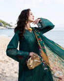 JADE-3PC LAWN CHIKAN EMBROIDERED SHIRT WITH CHIFFON PRINTED DUPATTA AND TROUSER-BIC-4877