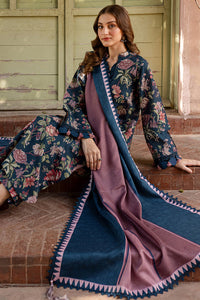 BAROQUE-3PC KHADDAR PRINTED SHIRT WITH KHADDAR PRINTED DUPATTA AND PRINT TROUSER-BIC-2647