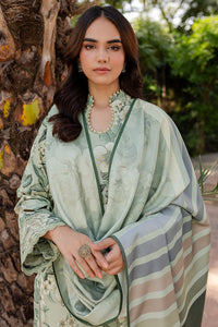 BAROQUE-3PC KHADDAR PRINTED SHIRT WITH KHADDAR PRINTED DUPATTA AND PRINT TROUSER-BIC-2643