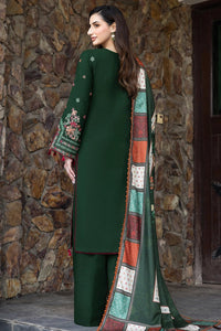 SAPPHIRE-3PC KHADDAR EMBROIDERED SHIRT WITH COURTRAI PRINTED SHAWL AND TROUSER-BIC-4419