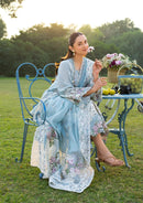ELAF-3PC DHANAK EMBROIDERED SHIRT WITH DHANAK EMBROIDERED SHAWL AND TROUSER-BIC-5242
