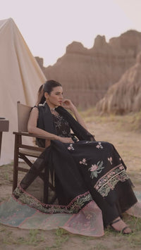 RANG RASIYA-3PC LAWN EMBROIDERED SHIRT WITH KHADDI NET EMBROIDERED DUPATTA AND TROUSER-BIC-4661