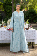 BAREEZE-3PC DHANAK EMBROIDERED SHIRT WITH CHIFFON EMBROIDERED DUPATTA AND TROUSER-BIC-5177
