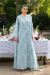 BAREEZE-3PC DHANAK EMBROIDERED SHIRT WITH CHIFFON EMBROIDERED DUPATTA AND TROUSER-BIC-5177