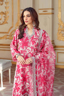 CHARIZMA-3PC KARANDI PRINTED SHIRT WITH KARANDI PRINTED DUPATTA AND TROUSER-BIC-2580