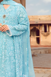 MARIA.B-3PC DHANAK EMBROIDERED SHIRT WITH CHIFFON EMBROIDERED DUPATTA AND TROUSER-BIC-4029