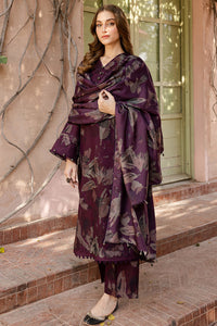 BAROQUE-3PC KHADDAR PRINTED SHIRT WITH KHADDAR PRINTED DUPATTA AND PRINT TROUSER-BIC-2649