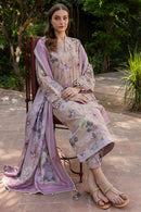 BAROQUE-3PC KHADDAR PRINTED SHIRT WITH KHADDAR PRINTED DUPATTA AND PRINT TROUSER-BIC-2644
