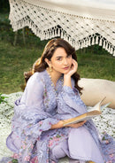 ELAF-3PC DHANAK EMBROIDERED SHIRT WITH DHANAK EMBROIDERED SHAWL AND TROUSER-BIC-5218