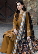 IZNIK-3PC DHANAK EMBROIDERED SHIRT WITH WOOL DIGITAL PRINT SHAWL AND TROUSER-BIC-5038