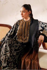BAROQUE-3PC VISCOSE PRINTED EMB SHIRT WITH VISCOSE PRINTED DUPATTA AND TROUSER-BIC