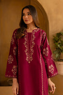 BATIK-2PIECE DHANAK EMBROIDERED SHIRT WITH DHANAK EMB TROUSER-BIC-15016