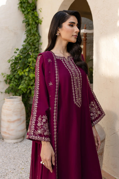 BATIK-3PC LAWN EMBROIDERED SHIRT WITH BAMBER CHIFFON EMBROIDERED DUPATTA AND TROUSER-BIC-3611