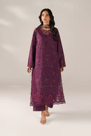 IZNIK-3PC LAWN CHIKANKARI EMB PRINTED SHIRT WITH SILK PRINTED DUPATTA AND PRINTED TROUSER-BIC-020
